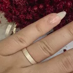 Aliança prata quadrada anatômica Com 3.5mm Toda diamantada com três canaletas lisas