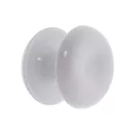 Puxador duplo 1650 redondo de resina para porta de vidro branco grande
