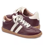 Tênis Casual Couro Urban Bordô