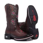 Bota Texana Rosas bordadas