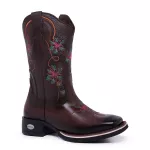 Bota Texana Rosas bordadas