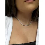 Choker Riviera Zircônias Ovais Ródio Branco