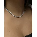 Choker Riviera Zircônias Ovais Ródio Branco