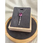 Colar Gravatinha Cristal Pink Degradê
