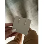 Brinco Ear Hook Filete Banhado a Ródio Branco 