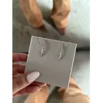 Brinco Ear Hook Filete Banhado a Ródio Branco 