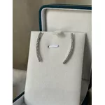  Brinco Ear Cuff Filete Zircônia Banhado a Ródio Branco