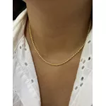 Choker Cordão Baiano Fino 2mm Banhado Ouro 18k