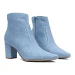 Bota Cano Curto - Lilian, Jeans Claro