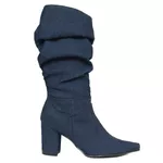 Bota Cano Alto - Gisele, Jeans Escuro