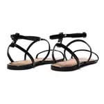 Rasteira Flat - Lucy, Preto.