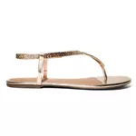 Rasteira Flat - Sofia, Ouro Light.