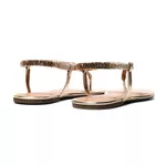 Rasteira Flat - Sofia, Ouro Light.
