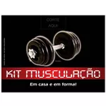 Kit Musculação Emborrachado - 14 Kg