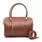 Bolsa Baú Feminina Helena Matelasse Caramelo