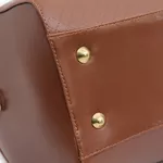 Bolsa Baú Feminina Helena Matelasse Caramelo