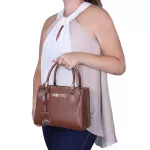 Kit Bolsa Baú Média e Carteira Lisa - Caramelo