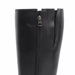Bota Feminina Em Couro Montaria Cano Longo Detalhe Fivela Preta