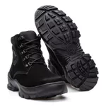 Bota Coturno Em Couro Militar Armata Segurança Attack- Preto Nobuck