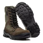 Bota Coturno Em Couro Militar Armata Leopard- Verde Musgo