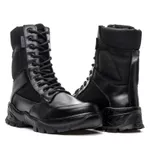 Bota Coturno Em Couro Militar Armata Leopard- Preto Liso
