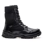 Bota Coturno Em Couro Militar Armata Leopard- Preto Liso