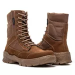 Bota Coturno Em Couro Militar Armata Leopard- Coyote