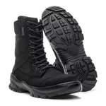 Bota Coturno Em Couro Militar Armata Leopard- Preto Nobuck