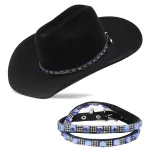 Chapéu Feminino Country Bandinha De Strass Azul