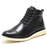Bota Urbana Masculina Cano Curto Preto 100% Couro - Ref. 2023