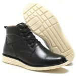 Bota Urbana Masculina Cano Curto Preto 100% Couro - Ref. 2023