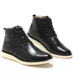 Bota Urbana Masculina Cano Curto Preto 100% Couro - Ref. 2023