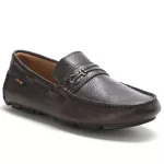 Sapato Mocassim Drive Masculino Café 100% Couro - Ref. 3460