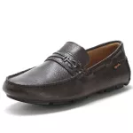 Sapato Mocassim Drive Masculino Café 100% Couro - Ref. 3460