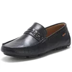 Sapato Mocassim Drive Masculino Preto 100% Couro - Ref. 3460