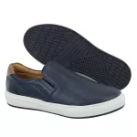 Sapatênis Masculino Iate 100% Couro Marinho - Ref. 3102