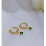 Argola Banhada a Ouro Zircônias