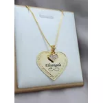 Colar Coração Personalizado Banhado a Ouro