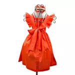 Vestido gola quadrada - laranja