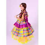 Vestido Junino luxo Premium Matutinha - estampa exclusiva digital