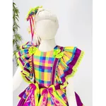 Vestido Junino luxo Premium Matutinha - estampa exclusiva digital
