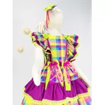 Vestido Junino luxo Premium Matutinha - estampa exclusiva digital