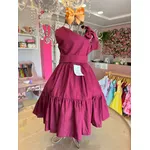 Vestido Helena vinho