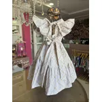 vestido Mell xadrez bege