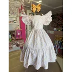 vestido Mell xadrez bege