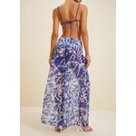 Calça Reta Tule Estampada