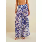 Calça Reta Tule Estampada