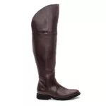 BOTA OVER FEMININA COURO CAFÉ
