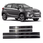 Soleira Porta Tiggo Resinado Premium Preto URA