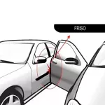 Kit Friso Lateral Slim Cronos 2017/ Branco Banchisa com Nome Cromado